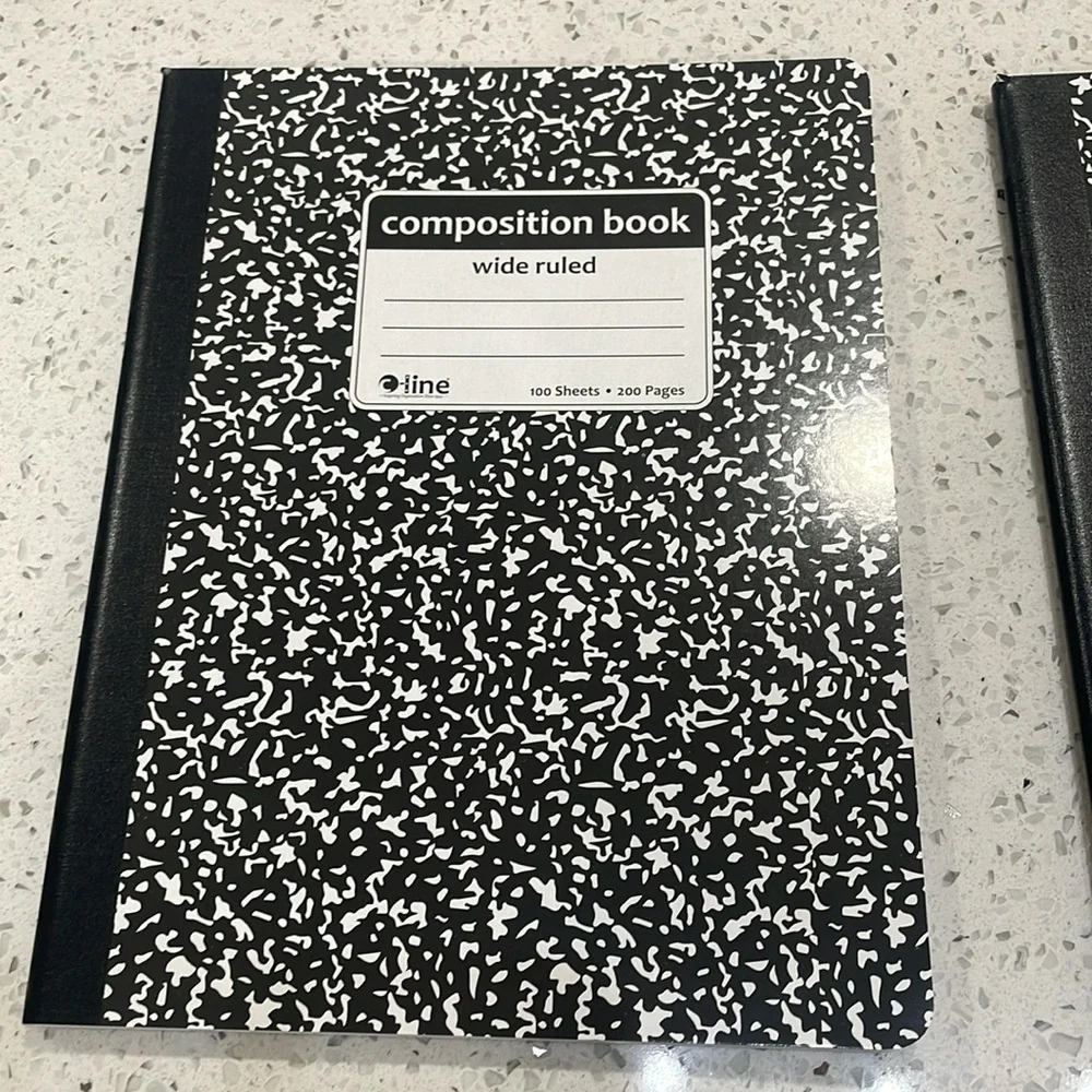 Black and White Composition Notebooks - set of 4